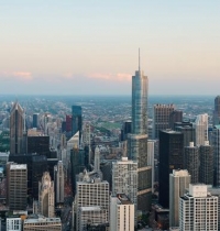 纽约高楼大厦航拍全景图片